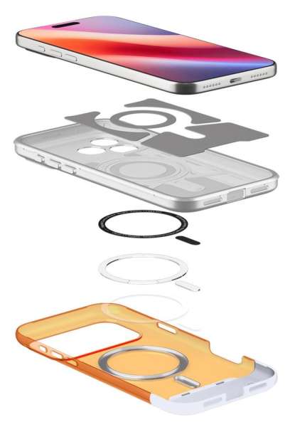Spigen Classic C1 MagSafe case for iPhone 17 Pro Max Tangerine