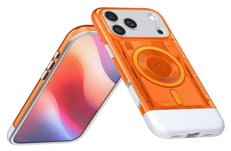 Spigen Classic C1 MagSafe case for iPhone 17 Pro Max Tangerine