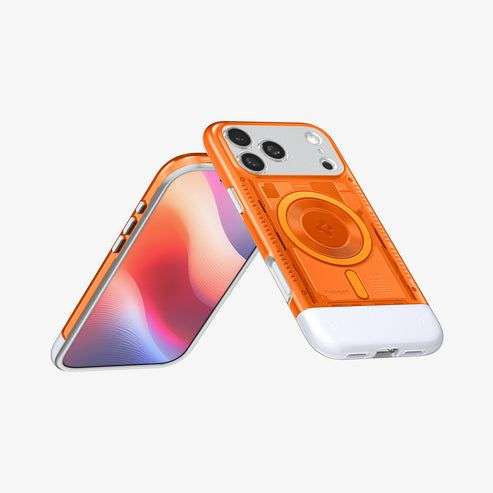 Spigen Classic C1 MagSafe case for iPhone 17 Pro Tangerine