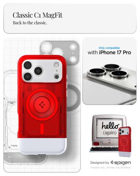 Spigen Classic C1 MagSafe for iPhone 17 Pro Ruby