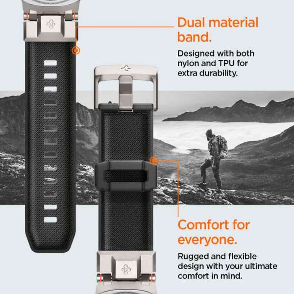 Spigen DuraPro Armor Band for Samsung Galaxy Watch 8 46mm/44mm/40mm Black
