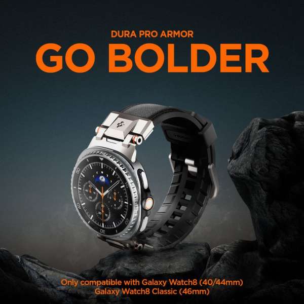 Spigen DuraPro Armor Band for Samsung Galaxy Watch 8 46mm/44mm/40mm Black