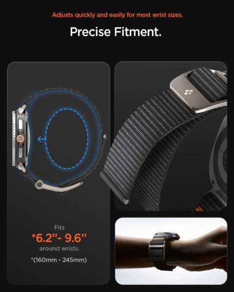 Spigen DuraPro Flex Band for Samsung Galaxy Watch 8 (40/44/46mm) Black