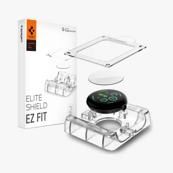 Spigen EliteShield EZ Fit Screen Protectro for Google Pixel Watch 4/3 (45mm) 2 Pack