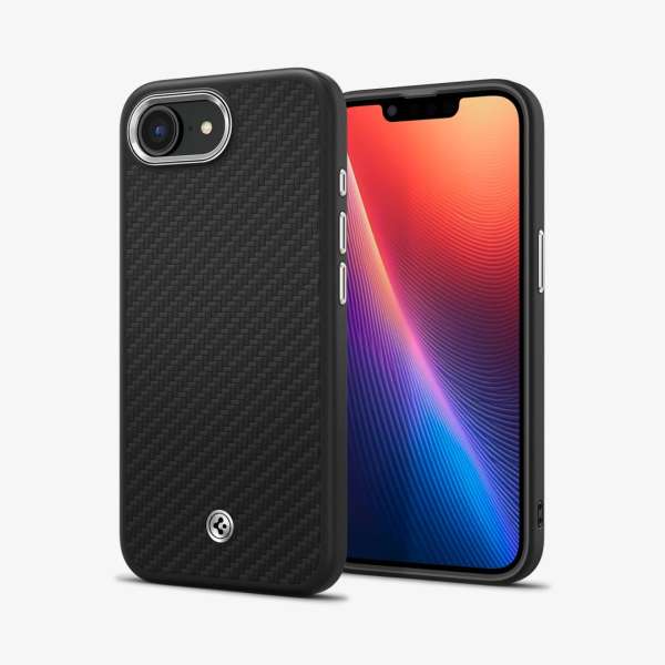 Spigen Enzo Aramid MagSafe case for iPhone 16e Matte Black
