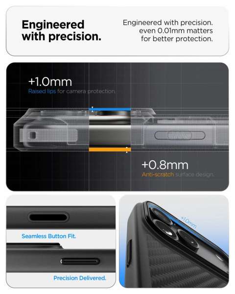 Spigen Enzo Aramid T case for iPhone 17 Pro Black