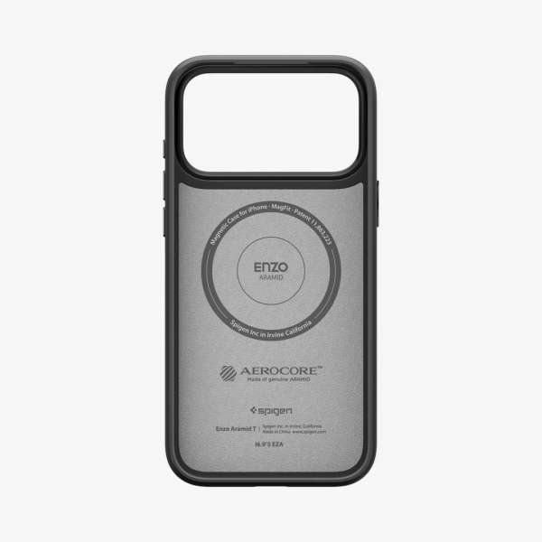 Spigen Enzo Aramid T case for iPhone 17 Pro Black