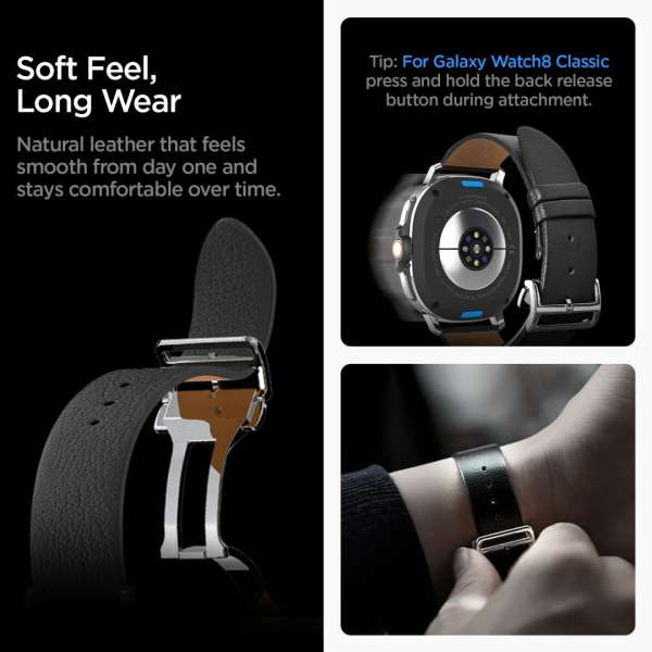 Spigen Enzo Band for Samsung Galaxy Watch 8 46mm/44mm/40mm Black