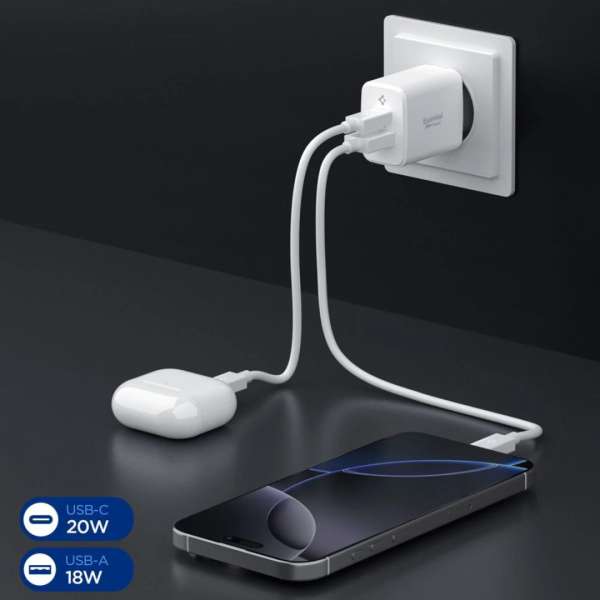 Spigen Essential 20W Wall Charger White