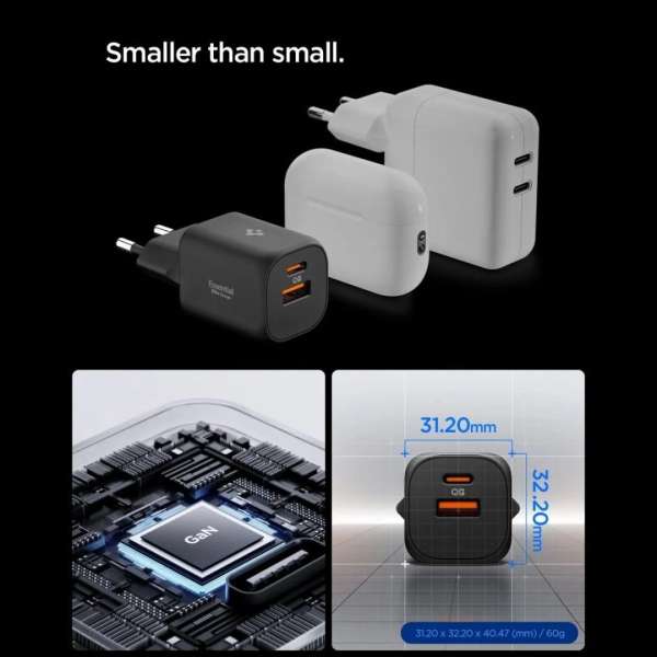 Spigen Essential 35W Wall Charger Black