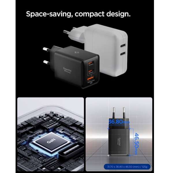 Spigen Essential 47W Wall Charger Black