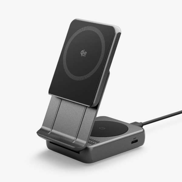 Spigen Essential MagSafe 2-in-1+C Wireless Charger Black