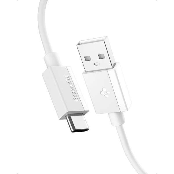 Spigen Essential USB-A to USB-C 60W Cable 2m White