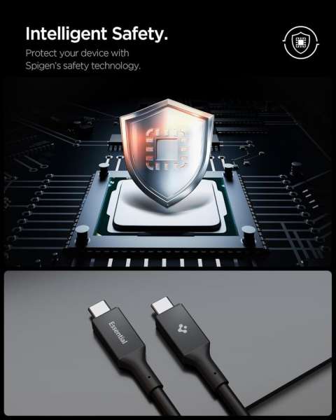 Spigen Essential USB C to USB C 100W Cable 1m Black