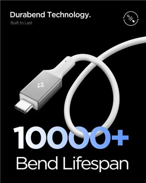 Spigen Essential USB C to USB C 240W Cable 1,2m White