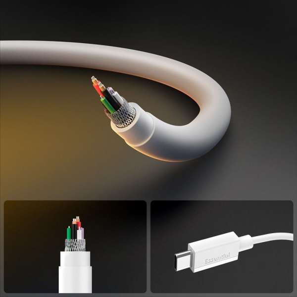 Spigen Essential USB-C to USB-C 60W cable 1m White