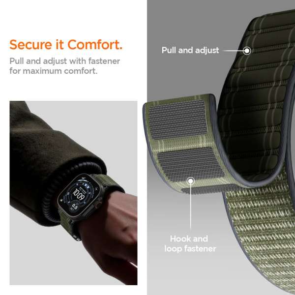 Spigen Fabric Band for Apple Watch 49mm/46mm/45mm/44mm Green