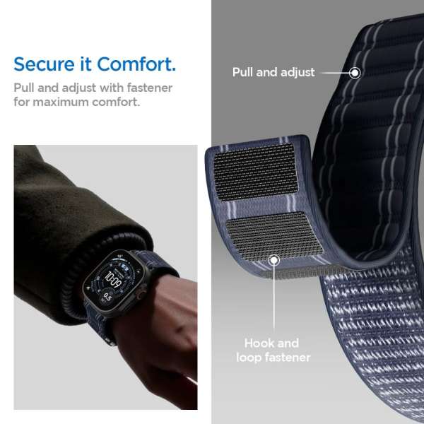 Spigen Fabric Band for Apple Watch 49mm/46mm/45mm/44mm Navy