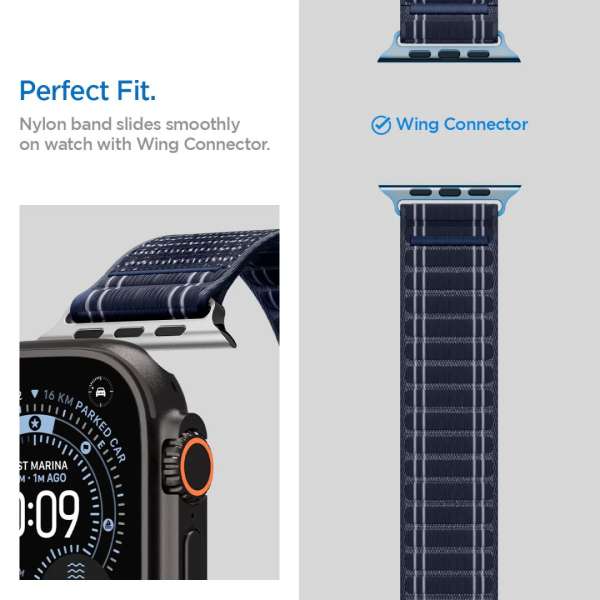 Spigen Fabric Band for Apple Watch 49mm/46mm/45mm/44mm Navy