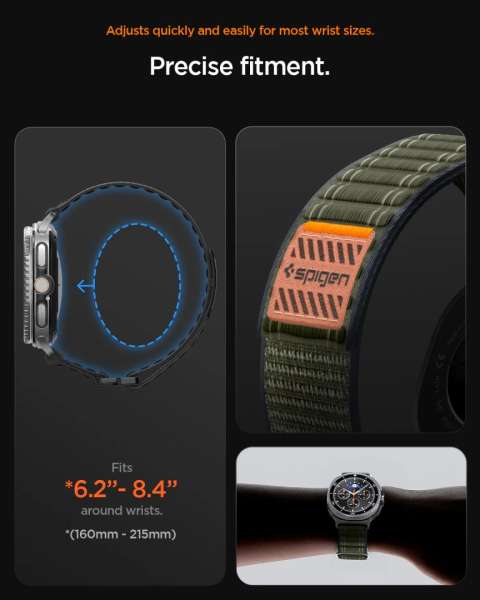 Spigen Fabric Band for Samsung Galaxy Watch 8 46mm/44mm/40mm Green