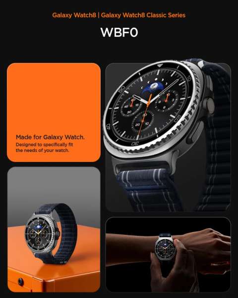 Spigen Fabric Band for Samsung Galaxy Watch 8 46mm/44mm/40mm Navy