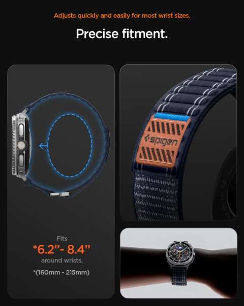 Spigen Fabric Band for Samsung Galaxy Watch 8 46mm/44mm/40mm Navy