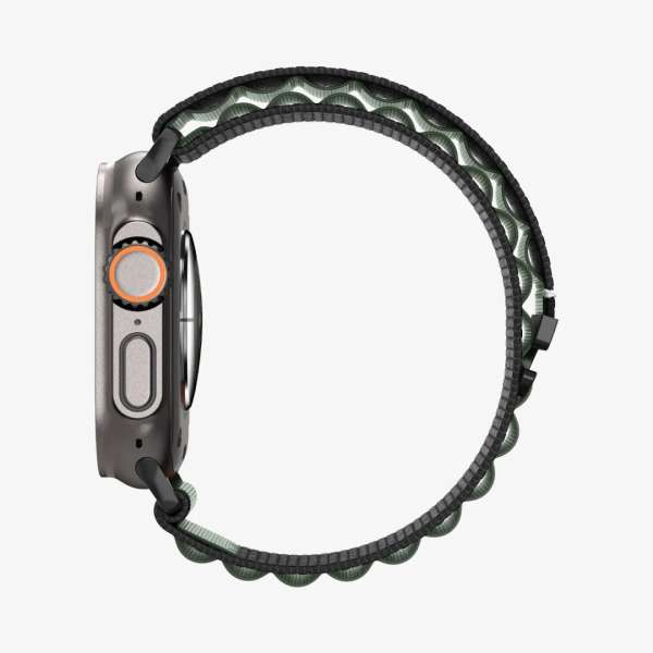 Spigen Fabric Band (hook) for Apple Watch 49mm/46mm/45mm/44mm Black Green