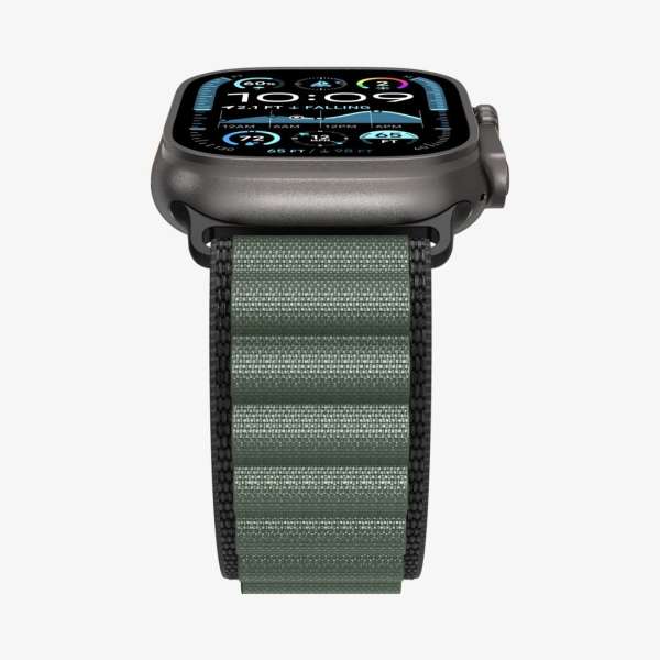 Spigen Fabric Band (hook) for Apple Watch 49mm/46mm/45mm/44mm Black Green
