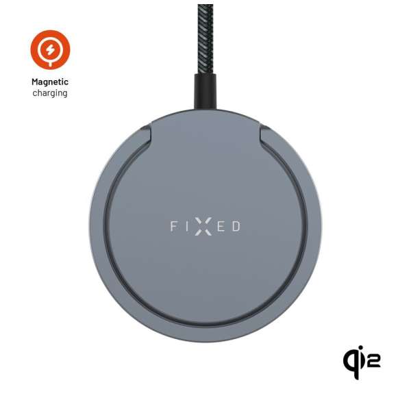 FIXED Wireless töltő Magsafe támogatással, szürke