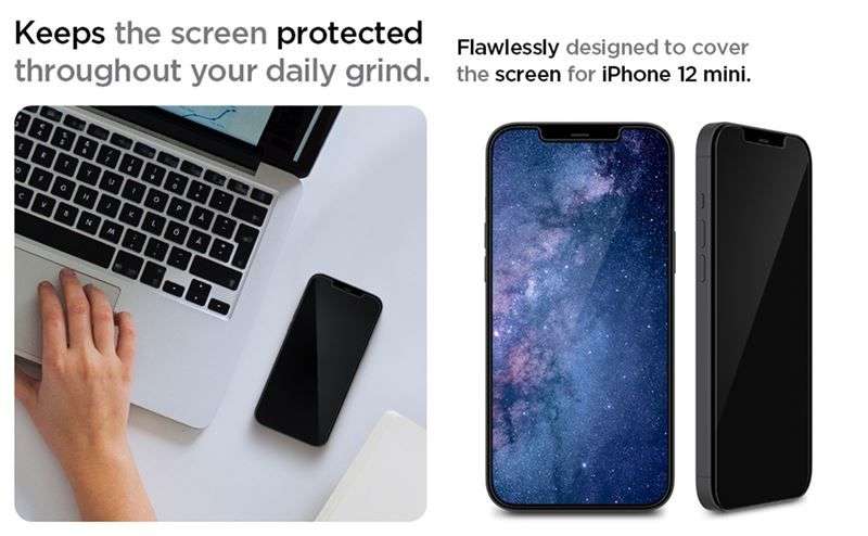 Spigen Glas tR EZ Fit, 2 Pack - iPhone 12 mini