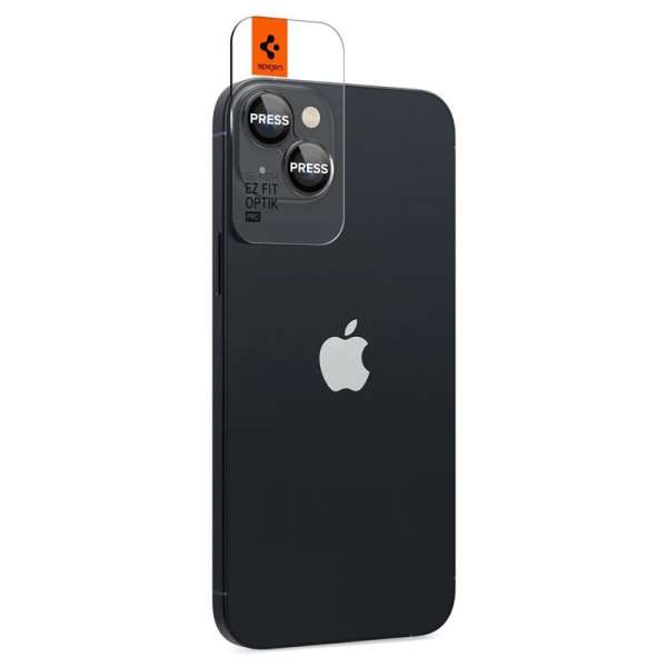 Spigen Glass EZ Fit Optik Pro 2 Pack, black - iPhone 15/15 Plus/14/14 Plus