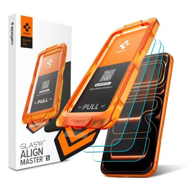Spigen Glass tR AlignMaster S for iPhone 17 Pro 3 Pack