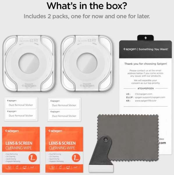 Spigen Glass tR EZ Fit 2 Pack for Samsung Galaxy Watch6 Classic 47mm