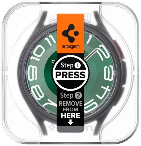 Spigen Glass tR EZ Fit 2 Pack for Samsung Galaxy Watch6 Classic 47mm