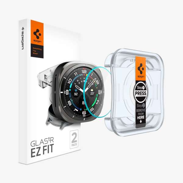 Spigen Glass tR EZ Fit 2 Pack Samsung Galaxy Watch Ultra Transparency