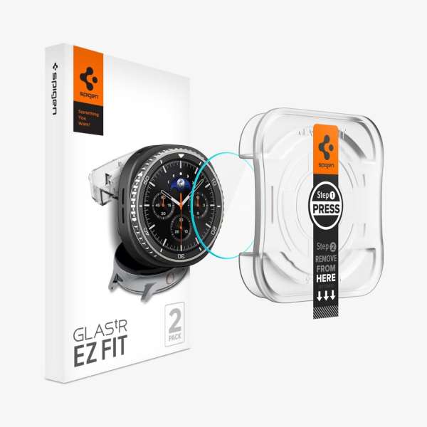 Spigen Glass tR EZ Fit for Galaxy Watch 8 Classic (46mm) 2 Pack