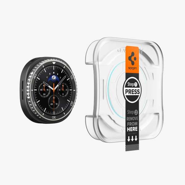 Spigen Glass tR EZ Fit for Galaxy Watch 8 Classic (46mm) 2 Pack
