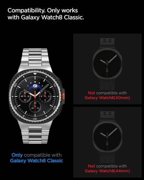 Spigen Glass tR EZ Fit for Galaxy Watch 8 Classic (46mm) 2 Pack