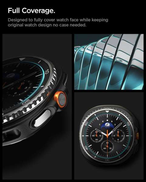 Spigen Glass tR EZ Fit for Galaxy Watch 8 Classic (46mm) 2 Pack