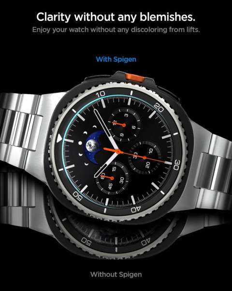 Spigen Glass tR EZ Fit for Galaxy Watch 8 Classic (46mm) 2 Pack