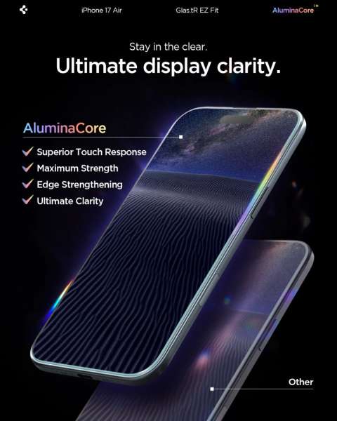 Spigen Glass tR EZ Fit for iPhone Air 2 Pack Transparency