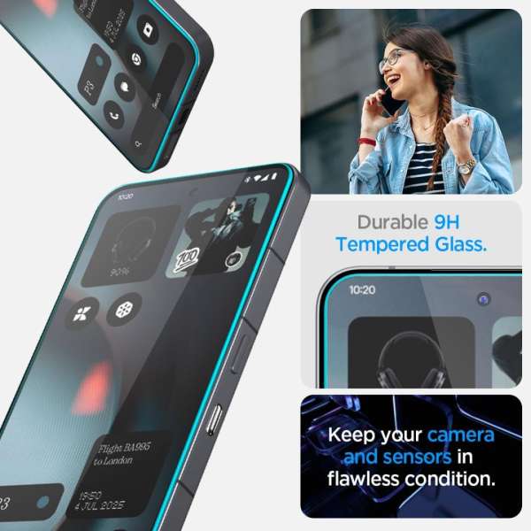 Spigen Glass tR EZ Fit Glass for Nothing Phone (3) 2 Pack Transparent