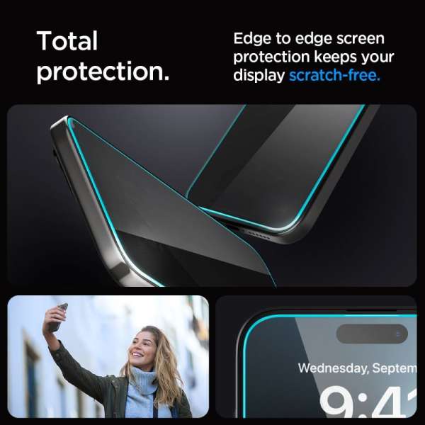 Spigen Glass tR EZ Fit HD Privacy 1 Pack for iPhone 15 Pro Max
