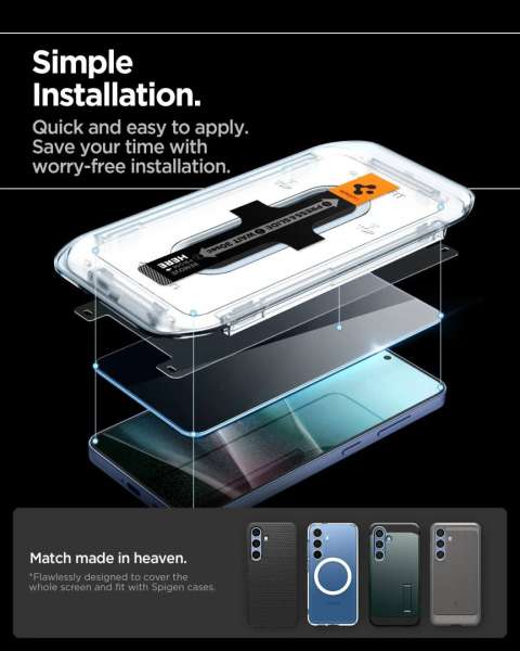 Spigen Glass tR EZ Fit HD (Privacy) Samsung Galaxy S25/S24 2 Pack