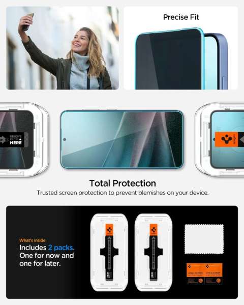 Spigen Glass tR EZ Fit HD (Privacy) Samsung Galaxy S25/S24 2 Pack