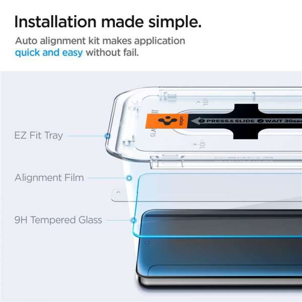 Spigen Glass tR EZ Fit HD Transparency 2 Pack for Samsung Galaxy S24