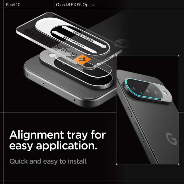 Spigen Glass tR EZ Fit Optik 2 Pack for Google Pixel 10 Crystal Clear