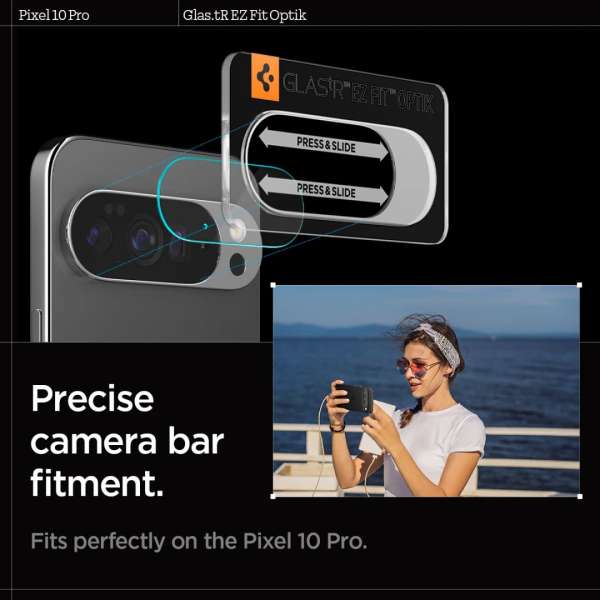 Spigen Glass tR EZ Fit Optik 2 Pack for Google Pixel 10 Pro Crystal Clear