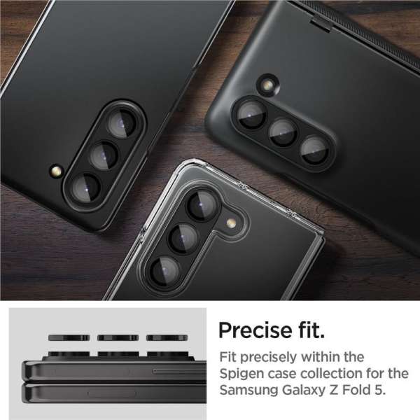 Spigen Glass tR EZ Fit Optik Pro 2 Pack, black - Samsung Galaxy Z Fold5