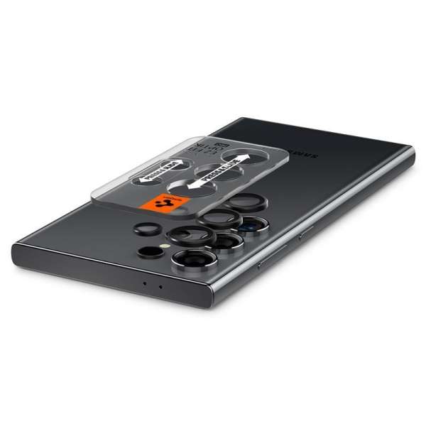 Spigen Glass tR EZ Fit Optik Pro 2 Pack for Samsung Galaxy S24 Ultra Black